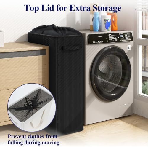 Optish 75L Slim Laundry Hamper, Large Laundry Basket - Image 4