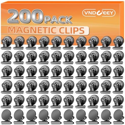 VNDUEEY 200 Pack Fridge Magnets Refrigerator Magnets, Strong Magnetic Clips by VNDUEEY