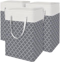 BlissTotes 3-Pack Laundry Basket, Laundry Hamper, Light Grey by BlissTotes