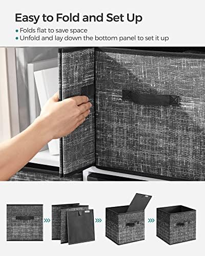 SONGMICS Storage Cubes, 11.8-Inch Foldable Closet Organizers - Image 6