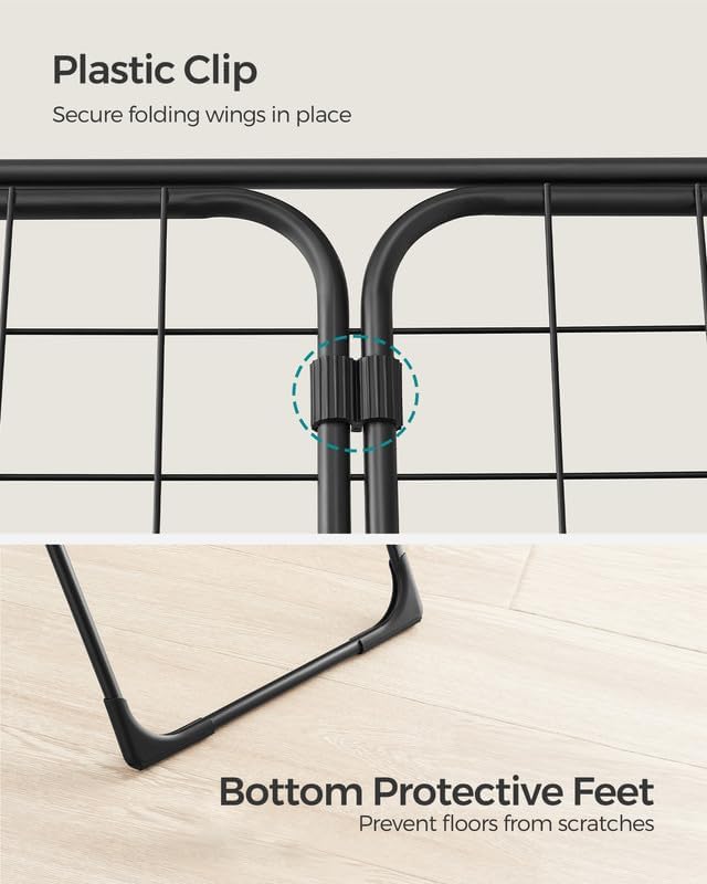 SONGMICS Clothes Drying Rack, Heavy Duty, 2 Gullwings | Laundry Drying Rack - Image 7