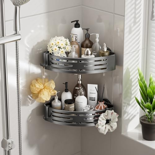 Corner Shower Caddy Suction Cup, Shower Shelves - Image 2