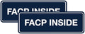 Signs ByLITA Standard FACP Inside Sign | Fire Safety Signage (Navy Blue/White) - Medium 2 Pack