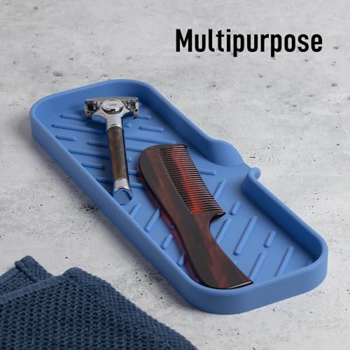 Zulay Kitchen Large Silicone Sponge Holder – Flexible Sink Organizer Tray - Image 5