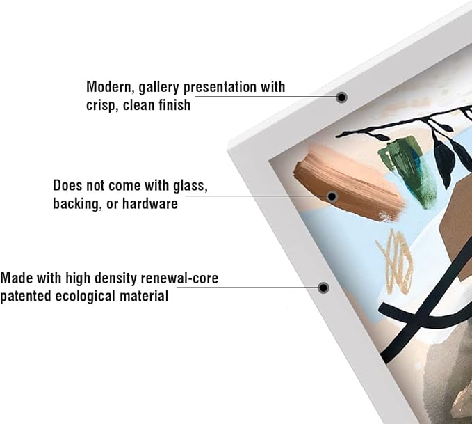 Creative Mark Gotham Gallery Canvas Frame - White 16x20-3 Pack Open Back Frame for Heavy Duty Canvases Paintings Without Glass or Backing - 1-5/8" Depth, 1-3/8" Rabbet - Pre-Assembled, Made in USA