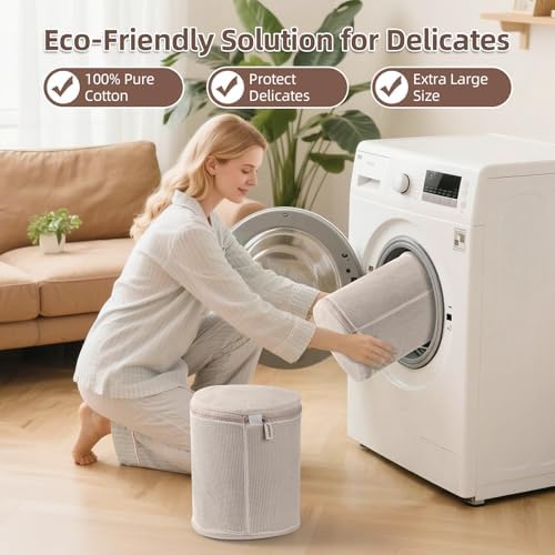 100% Cotton Bra Mesh Laundry Bags, Extra Large Bra Washing Bags - Image 2