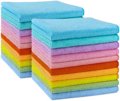 AIDEA Microfiber Cleaning Cloth-20PK, Microfiber Towels, 11.5"×11.5" by AIDEAHOME