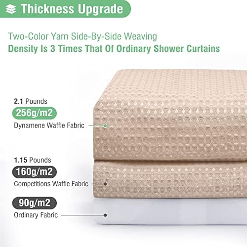 Dynamene Stall Waffle Shower Curtain 256 GSM Heavy Fabric 36x72 Blush Pink - Image 4