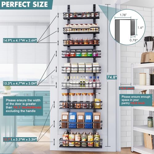 Eastherry Over The Door Pantry Organizer，9-Tier Over The Door Organizer - Image 2