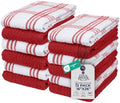 DAN RIVER Red Kitchen Towels, 12 Pack, 16x26 Inches Absorbent Dish Towels by DanRiver