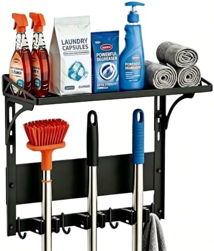 MUTUACTOR Heavy Duty Magnetic Broom Holder, Anti-slip Magnetic Tool Rack by MUTUACTOR