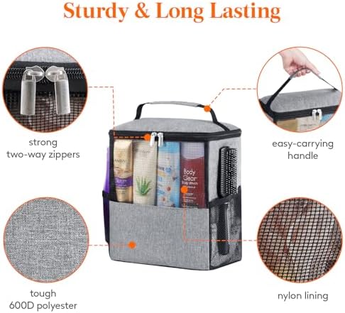 Lifewit Shower Bag Mesh Shower Caddy Portable College Dorm Room Essentials Tote - Image 6