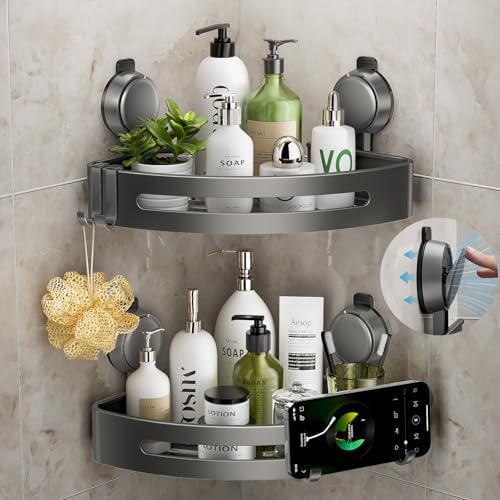 Corner Shower Caddy Suction Cup, Shower Shelves by ONXEBornforqualityNeverWasteYourMoney
