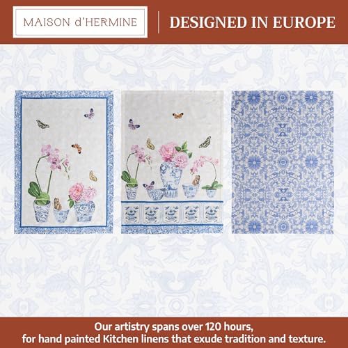 Maison d' Hermine Kitchen Towels Set of 3 Reusable 100% Cotton 27.50" x 20" - Image 2