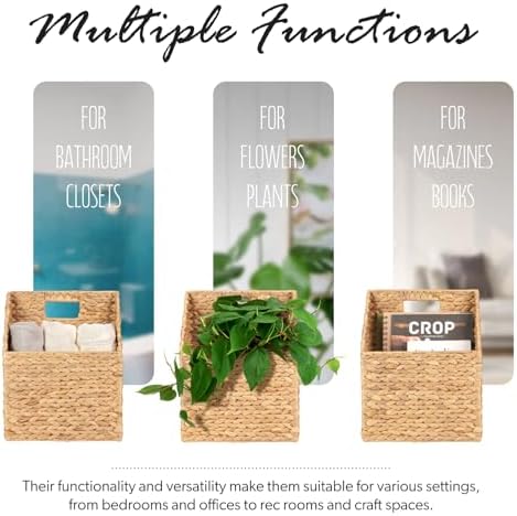 Wicker Hanging Storage Basket, Water Hyacinth Baskets, Wall Decor Hyacinth - Image 5