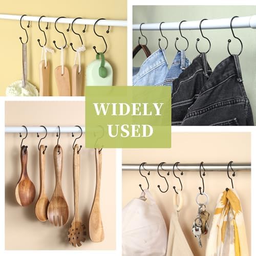 Goowin Shower Curtain Hooks, Anti-Fall S-Shaped Shower Curtain Ring, Decorative - Image 7