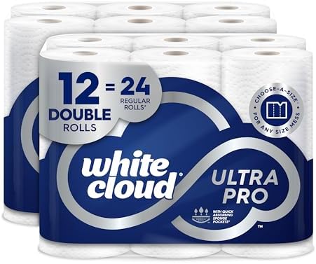 White Cloud Ultra PRO Paper Towel, 2 Packs of 6 Double Rolls by WhiteCloud