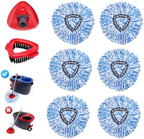 8 Pack Spin Mop Replacements Head Compatible by WaIEJiemiHome