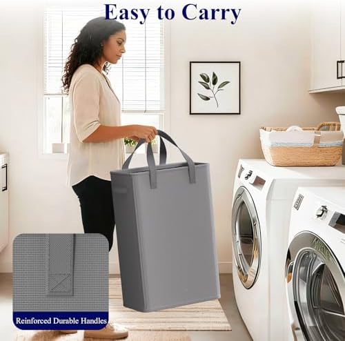 Optish 50L Slim Laundry Hamper, Small Laundry Hamper - Image 5