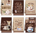 Bencailor 6 Pcs Coffee Kitchen Towels Decorative Sets Dish Towels Absorbent by Bencailor