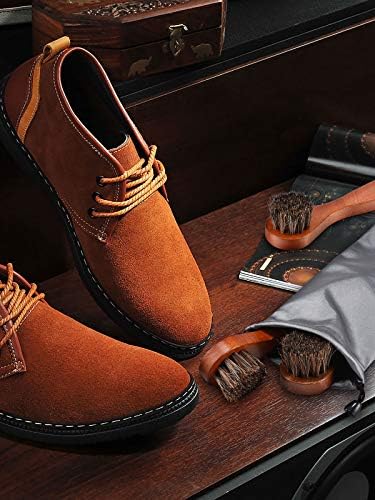 Youngjoy 6 Pieces Horsehair Shine Shoes Brush kit Polish Dauber Applicators - Image 5