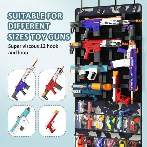 Over The Door Organizer for Toy Gun, Toy Storage Toys Organizer, Camouflage - Image 2