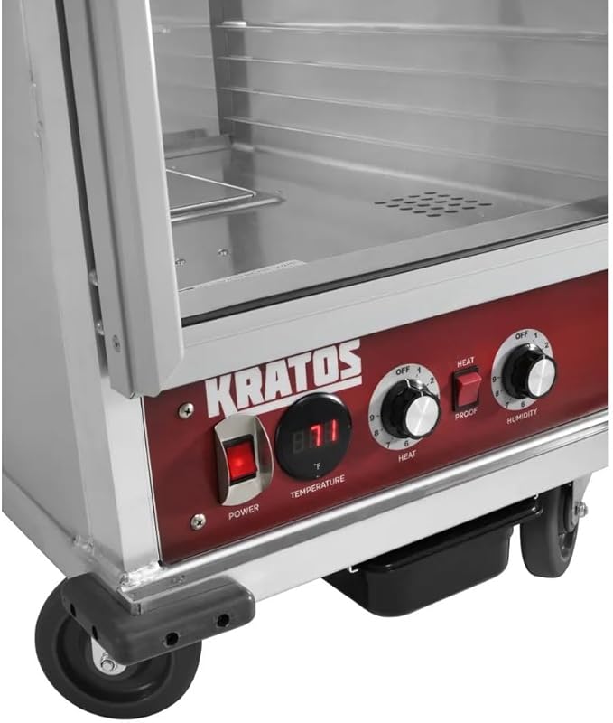 Kratos Full Size Commercial Insulated Holding and Proofing Cabinet | Holds 36 Full Size Sheet Pans | Mobile | Clear Door |120V, 1440W (28W-153)