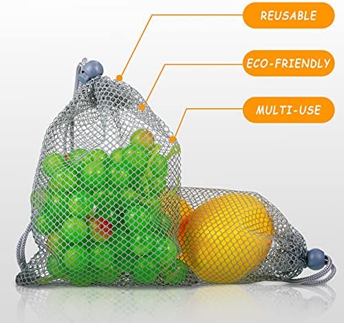 TecUnite 10 Pack Mesh Drawstring Bags - Image 2