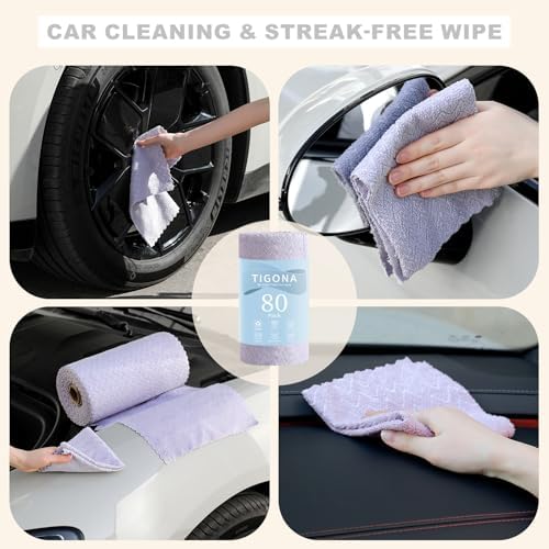 80 Pack Microfiber Cleaning Cloth Roll Reusable Paper Towels 12"x12" Tear Away - Image 6