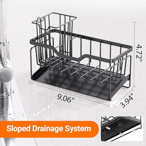 StorageRight Sponge Holder for Kitchen Sink, Stainless Sink Caddy Organizer - Image 5