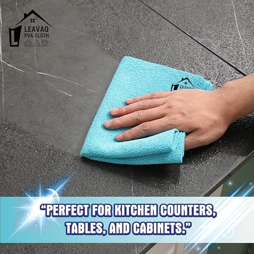 Leavaq PVA Microfiber Cleaning Cloth 3-Pack — Streak-Free Shammy Towel - Image 5