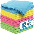 Microfiber Cleaning Cloth, 12 Pack, 12x12 Inch by Tekswip