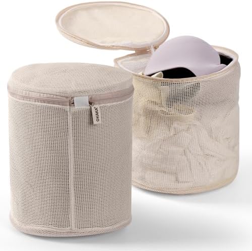 100% Cotton Bra Mesh Laundry Bags, Extra Large Bra Washing Bags by OKAKA