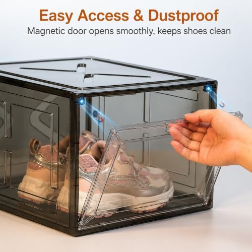 Translucent Black Shoe Storage Boxes, 2026 2nd Gen Thickened Hard Plastic - Image 4