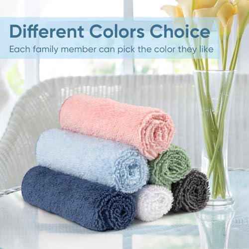 HOMEXCEL Washcloths 50PK, Ultra Soft&Highly Absorbent Face Towels, 12X12 in - Image 7
