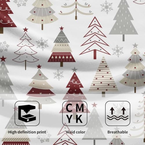 Christmas Tree Bathroom Hand Towels 2PCS 28x14 Inch Christmas Pine Tree Towels - Image 3