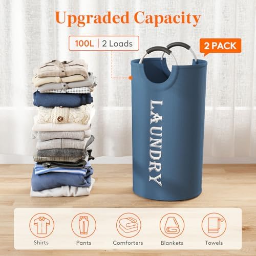 Lifewit 2 Pack 100L Laundry Basket - Image 4
