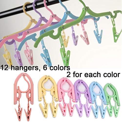 YOUOWO 12Pcs Travel Hangers Multicolor - Image 2