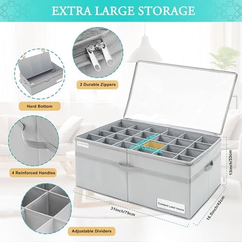 LUVHOMEE Shoe Organizer for Closet, Fits 24 Pairs, Large Shoe Box Storage - Image 5