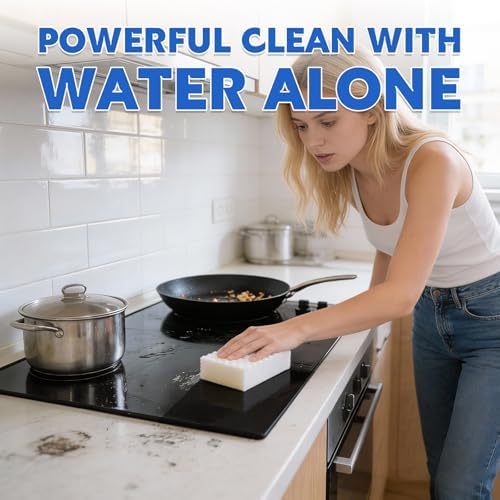 Glass Cooktop Cleaner Sponge, 2X Density Magic Sponge Eraser, 10 Pack - Image 2