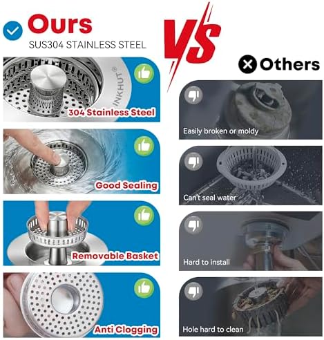 Upgraded 3 in 1 Kitchen Sink Drain Strainer - Image 3