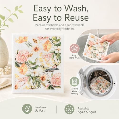 6 Pack Microfiber Cleaning Cloths, Reusable and Highly Absorbent Multi-Purpose - Image 3