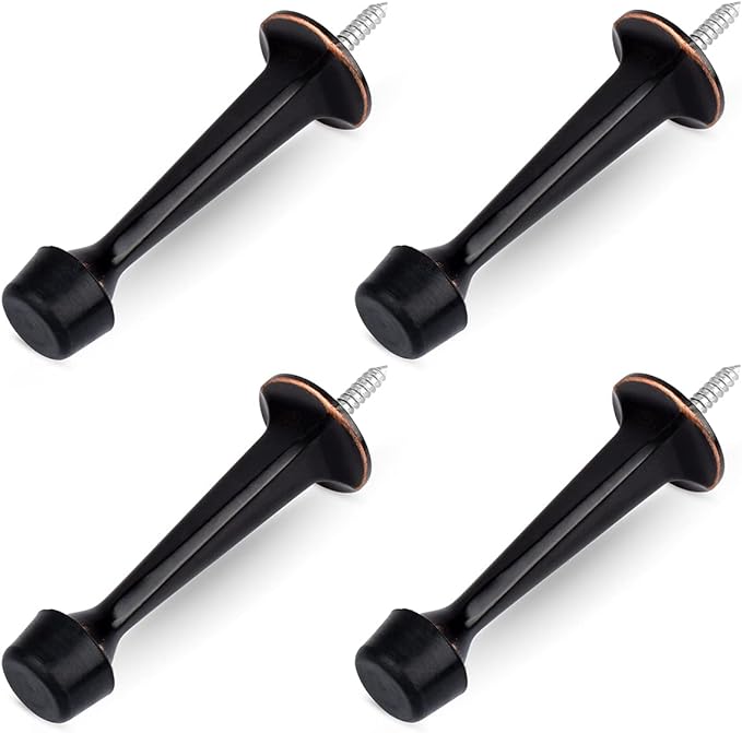 HOMOTEK 4 Pack Heavy Duty Solid Rigid Door Stop by HOMOTEK