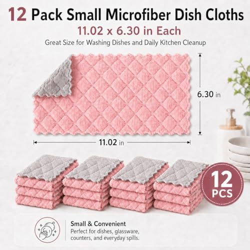 kimteny 12 Pack Dish Cloths for Washing Dishes - Image 2