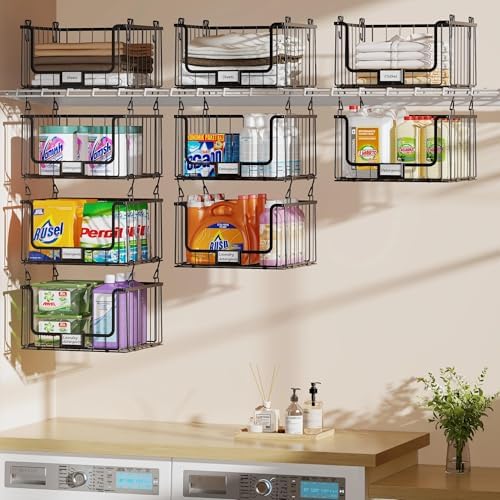 3-Pack Laundry Basket, Wire shelves - Image 5