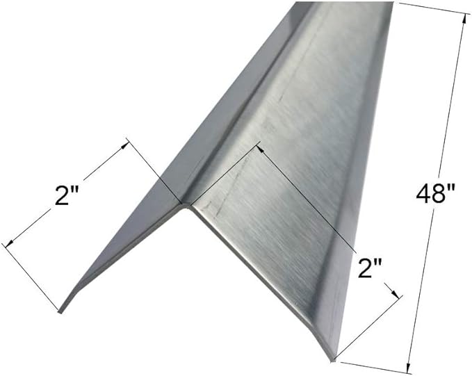 Brushed 304 Stainless Steel Corner Guards, 48" Wall Protectors, 20ga & 16ga, Available in 1/2" to 4", Multi-Pack Options (1, 2, 5, or 10) (10, 2 x 2, 16ga, with Hug Edges)