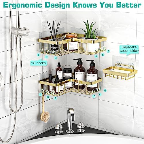 YASONIC Corner Shower Caddy, Rustproof Stainless Steel Shower Organizer - Image 4