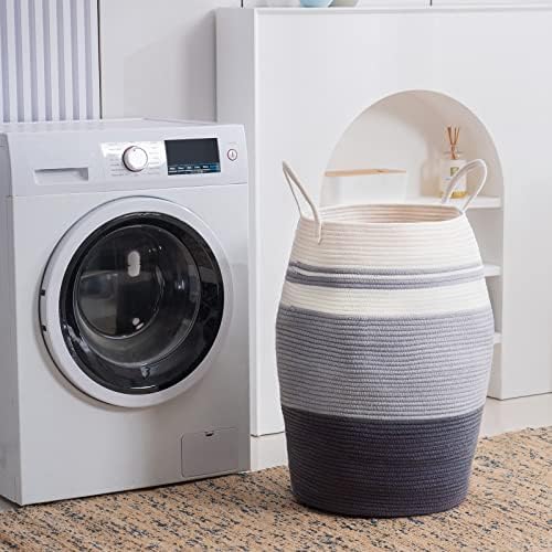 Extra Large Laundry Hamper Basket 105L Woven Blanket Basket - Image 4