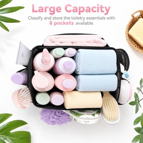 YASONIC Double Handles Mesh Shower Caddy Portable - Image 2