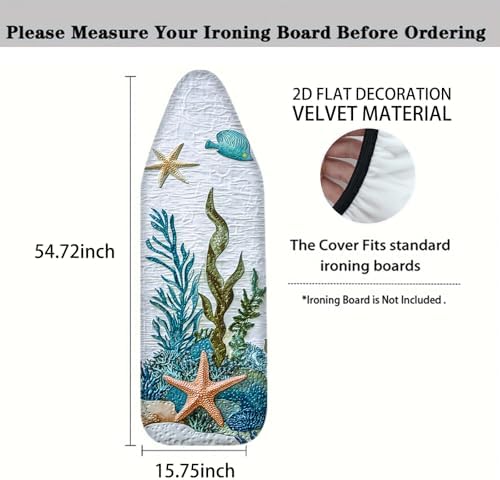 Nuxovilar Sea Creature Ironing Board Cover 15x54 Inches Polyester - Image 4